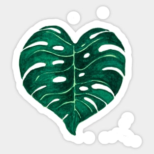 Green monstera Sticker